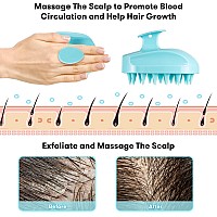 Scalp Massager Shampoo Brush Hair Scrub Brush For Wet And Dry Hair Soft Silicone Bristles Head Massager Clean Hair Reduce Dan