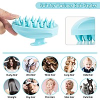 Scalp Massager Shampoo Brush Hair Scrub Brush For Wet And Dry Hair Soft Silicone Bristles Head Massager Clean Hair Reduce Dan