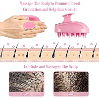 Scalp Massager Shampoo Brush Hair Scrub Brush For Wet And Dry Hair Soft Silicone Bristles Head Massager Clean Hair Reduce Dan