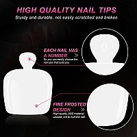 Aoraem False Toenails 500Pcs White Toe Nails Full Cover Press On Nail Home Diy Nail Salon 10 Sizes With Box White