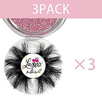 Mink Lashes Mikiwi 3 Pairs Eyelashes D4123 22Mm Real Mink Eyelashes Fluffy Mink Lashes Thick Handmade Full Strip Lashes Cru