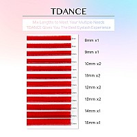 Tdance Colorful Lashes Extension Cc Curl 007Mm Thickness Semi Permanent Individual Eyelash Extensions Silk Volume Lashes Profes