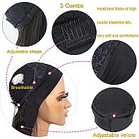 Angels Beauty Headband Wig For Women Blackbrown Long Straight Headband Wig Premium Synthetic Headband Wig Natural Glueless None