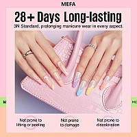 Mefa 46 Pcs Gel Nail Polish Kit 42 Colors All Seasons Gel Polish Set Nude Macaron Colorful Starter Kit With Base Coat Glitter