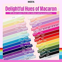 Mefa 35 Pcs Neon Gel Nail Polish Set 32 Colors Summer Bright Gel Polish Kit Pink Collection With Base Coat No Wipe Glossy Mat