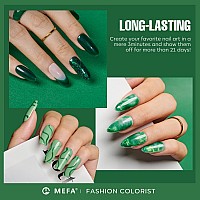 Mefa Green Gel Nail Polish 6 Colors Green Glitter Nail Polish Gel Dark Avocado Sage Green Evergreen Sparkle Gel Polish Set Soak