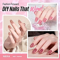 Mefa Jelly Gel Nail Polish Set 12 Colors Jelly Nude Pink Gel Polish Milky White Sheer Pink Nail Polish Gel Neutral Transparent