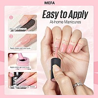 Mefa Jelly Gel Nail Polish Set 12 Colors Jelly Nude Pink Gel Polish Milky White Sheer Pink Nail Polish Gel Neutral Transparent