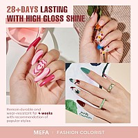 Mefa 35 Pcs Gel Nail Polish Set 32 Colors All Seasons Collection Gel Nail Polish Kit With Base Coat No Wipe Glossymatte Top Co