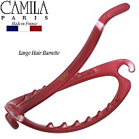 Camila Paris Cp3119 French Hair Barrette Clip Flexible Ponytail Holder No Metal Parts Strong Hold Grip Hair Clips For Women N