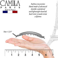 Camila Paris Cp3115 French Hair Barrette Clip Flexible Ponytail Holder No Metal Parts Strong Hold Grip Hair Clips For Women N