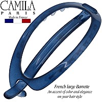 Camila Paris Cp3117 French Hair Barrette Clip Flexible Ponytail Holder No Metal Parts Strong Hold Grip Hair Clips For Women N