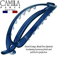 Camila Paris Cp3117 French Hair Barrette Clip Flexible Ponytail Holder No Metal Parts Strong Hold Grip Hair Clips For Women N