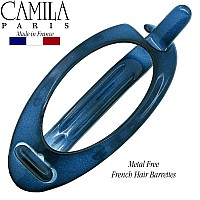 Camila Paris Cp3116 French Hair Barrette Clip Flexible Ponytail Holder No Metal Parts Strong Hold Grip Hair Clips For Women N