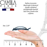 Camila Paris Cp3116 French Hair Barrette Clip Flexible Ponytail Holder No Metal Parts Strong Hold Grip Hair Clips For Women N