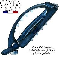 Camila Paris Cp3116 French Hair Barrette Clip Flexible Ponytail Holder No Metal Parts Strong Hold Grip Hair Clips For Women N