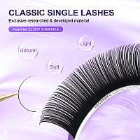 Nagaraku Eyelash Extensions 005Mm C Curl 2125Mm Mix Tray Individual Lashes Classic Matte Black 16 Rows Professional Beauty Sal