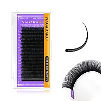 Nagaraku Eyelash Extensions 007Mm D Curl 1620Mm Mix Tray Individual Lashes Classic Matte Black 16 Rows Professional Beauty Sal