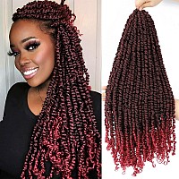 Karida Passion Twist Hair 24 Inch 7 Packs Passion Twist Crochet Hair Pre Looped Pre Twisted Passion Twist Curly Crochet Hair F