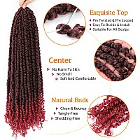 Karida Passion Twist Hair 24 Inch 7 Packs Passion Twist Crochet Hair Pre Looped Pre Twisted Passion Twist Curly Crochet Hair F