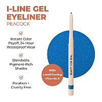 Beauty For Real Iline 247 Eyeliner Peacock Rich Brilliant Blue Longwearing Waterproof Gel Formula Safe For Sensitive