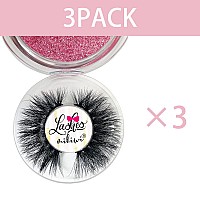 Mink Lashes Mikiwi 3 Pairs Eyelashes D3273 22Mm Real Mink Eyelashes Fluffy Mink Lashes Thick Handmade Full Strip Lashes Cru