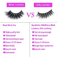 Mink Lashes Mikiwi 3 Pairs Eyelashes D3273 22Mm Real Mink Eyelashes Fluffy Mink Lashes Thick Handmade Full Strip Lashes Cru