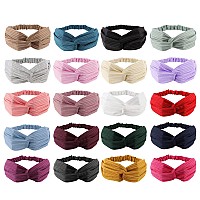 Yariew 20 Pack Headbands For Women Boho Headbands For Wigs Non Slip Hair Bands Headband Knotted Turban Fashion Wide Headband