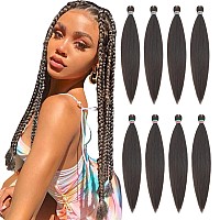 Run Shui 8 Packs Braiding Hair24 Inch Yaki Texture Braiding Hair Pre Stretchedknekalon Braid Hair Extensions Hot Water Settin