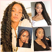 Run Shui 8 Packs Braiding Hair24 Inch Yaki Texture Braiding Hair Pre Stretchedknekalon Braid Hair Extensions Hot Water Settin