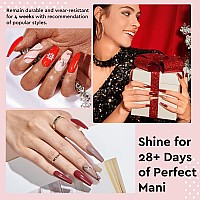 Mefa 47 Pcs Gel Nail Polish Kit 42 Colors All Seasons Collection Nude Pink White Colorful Gel Polish Set With 5 Pcs Base And Gl