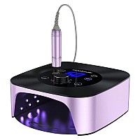 Melodysusie Professional 2 In 1 Nail Drill With Nail Lamp Xc320C 30000 Rpm Nail Drill Nail Dryer With 4 Timer Setting Sensor