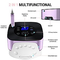 Melodysusie Professional 2 In 1 Nail Drill With Nail Lamp Xc320C 30000 Rpm Nail Drill Nail Dryer With 4 Timer Setting Sensor