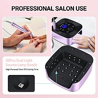 Melodysusie Professional 2 In 1 Nail Drill With Nail Lamp Xc320C 30000 Rpm Nail Drill Nail Dryer With 4 Timer Setting Sensor