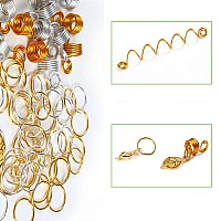 Leeven 417Pcs Dreadlock Accessories Hair Braid Accessories With Braid Rings Hair Hoops Hair Clips Dreadlock Beads Colorful Cord