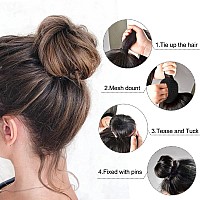 Tsmaddts Donut Hair Bun Maker Set With 7 Bun Makers 5 Elastic Bands 20 Hair Pins Black