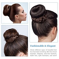 Donut Hair Bun Maker,TsMADDTs 3pcs Ring Style Bun Maker with Large Bobby Pins 20pcs,Doughnuts Sock Bun Maker Set,Dark Brown