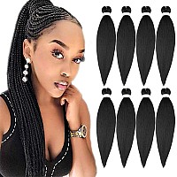 Prestretched Braiding Hair Extensions Black 188 Packs Synthetic Crochet Braids Natural Braid Crochet Hair Hot Water Sett