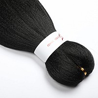 Prestretched Braiding Hair Extensions Black 188 Packs Synthetic Crochet Braids Natural Braid Crochet Hair Hot Water Sett