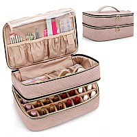 Bafaso Nail Polish Organizer Holds 40 Bottles 15Ml 05 Floz Nail Polish Case With Manicure Tools Storage Sections Patente