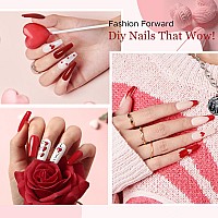 Mefa Red Gel Nail Polish Set 6 Colors Red Gel Polish Kit Popular Red Burgundy Glitter Nail Polish Soak Off Rose Dark Red Shimme