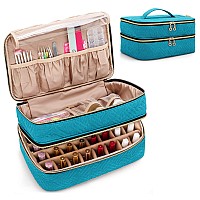 Bafaso Nail Polish Organizer Holds 40 Bottles 15Ml 05 Floz Nail Polish Case With Manicure Tools Storage Sections Patente