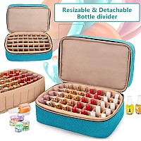 Bafaso Nail Polish Organizer Holds 40 Bottles 15Ml 05 Floz Nail Polish Case With Manicure Tools Storage Sections Patente