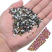 Ncb 2880Pcs Non Hotfix Flatback Crystals Rhinestones Round Glass Diamonds Charms Gems Stones Beads 3D For Nails Art Craft Jewels