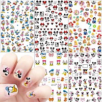 Designer Nail Art Stickers Decals Cute Cartoon 3D Self Adhesive Nail Art Supplies Cartoon Nail Stickers For Women Kids Girls Diy