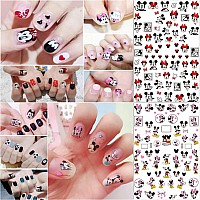 Designer Nail Art Stickers Decals Cute Cartoon 3D Self Adhesive Nail Art Supplies Cartoon Nail Stickers For Women Kids Girls Diy