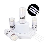 Ilaesh 400 Pcs Lashes Disposable Micro Applicators Brush Microswabs For Eyelash Extensions Lint Free Micro Brushes