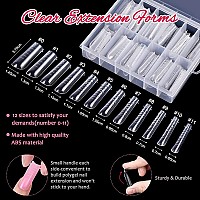 Dual Nail Forms Settsmaddts Clear Acrylic Coffin Nail Forms Set With 120Pcs Gel Nail Molds 10Pcs Clear Nail Tips Clipsnail Gel