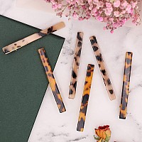 Cobahom 12Pcs Leopard Print Hair Clips Resin Barrettes Tortoise Shell Hair Clip Duckbill Clips For Women Hair Accessories 6 Dee