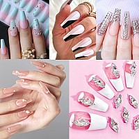 Una Gella Long Coffin Fake Nails Long 504Pcs Preshape Coffin Gel Nail Tips Coffin Nails Tips Clear Long Coffin Tips Coffin Pres